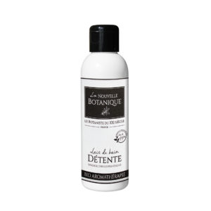 La Nouvelle Botanique_Hydrolatherapie_Cosmetique Bio_Lait de bain DETENTE aux huiles essentielles Bio_huile végétale noyau abricot_BD_